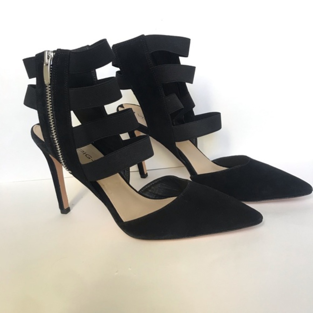 Via Spiga Damali Black Suede Pointy Toe Cage Heels, size 8.5 - Picture 8 of 9